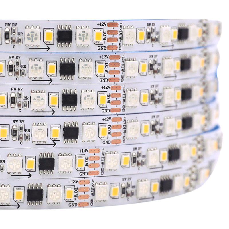 WS2811 DC12V Addressable RGB+White Color Chasing LED Lights Strip WS2811 DC12V Addressable RGB+White Color Chasing LED Lights Strip